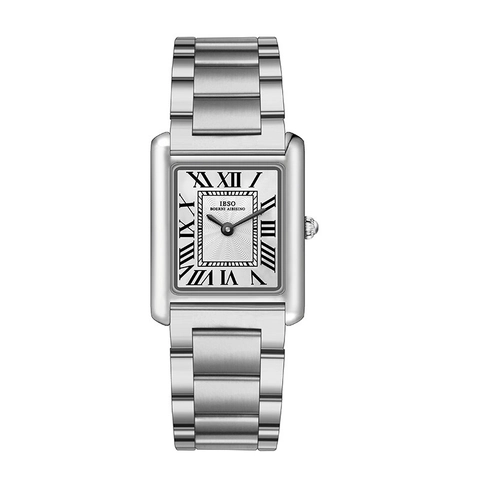 Rectangular Quartz Wristwatch Women Vintage Roman Numeral Dial Stainless Steel Strap Waterproof Elegant Dress Watch