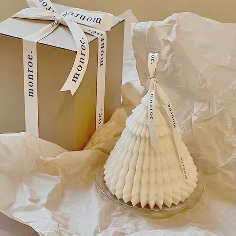 Kerstboom Siliconen Vorm Origami Patroon Geometrisch Voor Kaarsen Maken Hars Gieten Gips DIY Craft Cake Decoratie