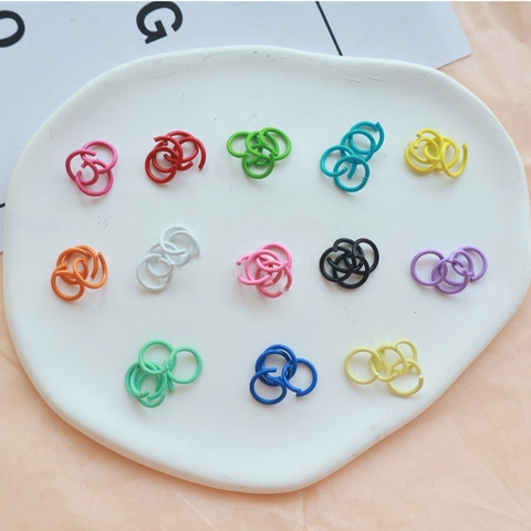 Colorful Metal Open Jump Rings Lacquered Connection Loops For DIY Jewelry Making Handcrafted Keychains Bracelets