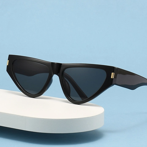Gafas De Sol Cat Eye Protección UV400 Montura PC Lente AC Retro Modernas Vintage Decoración De Metal Para Mujeres Hombres