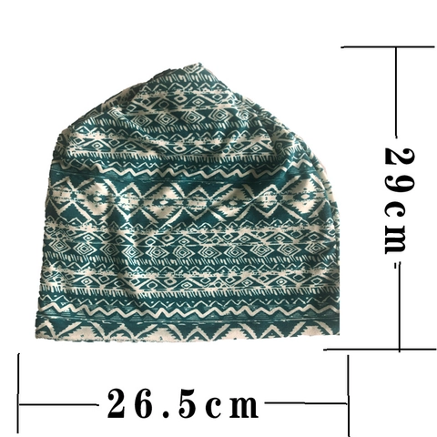 Slouchy Beanie Hat Ethnic Paisley Pattern Polyester Cotton Blend Head Wrap Chemo Cap For Men Women Fashion Geometric