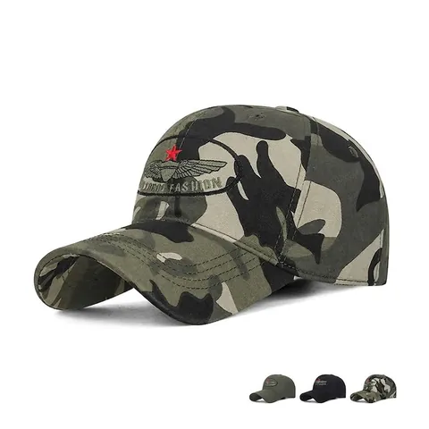 Baumwolle Baseball Kappe Verstellbar Militär Air Force Mode Bestickt Flügel Roter Stern Sonnenschutz Herren Hut Outdoor