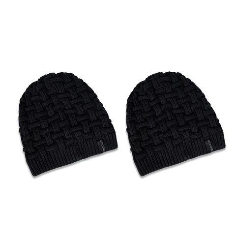 Gorro Beanie Tejido De Cesta Gorra De Punto Gruesa Cálida Térmica Forrada De Felpa Invierno Exterior Retro Unisex