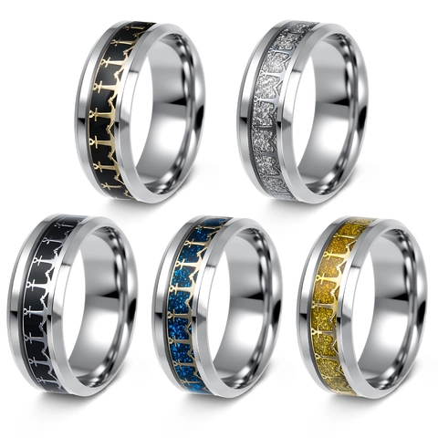 Edelstahl Anker Ring Nautischer Schmuck Poliertes Band Mode Accessoire Für Damen Herren