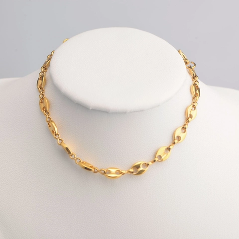Mode Titaniumstaal Mariner Schakelketting Armband Voor Vrouwen Vergulde Koffieboon Varkensneussluiting Hip Hop Sieraden Verstelbare Handketting