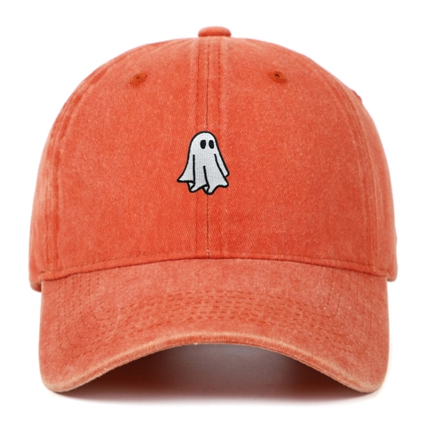 Casquette De Baseball En Coton Lavé Brodé Fantôme Vintage Distressed Ajustable Dad Hat Sport De Plein Air Nouveauté