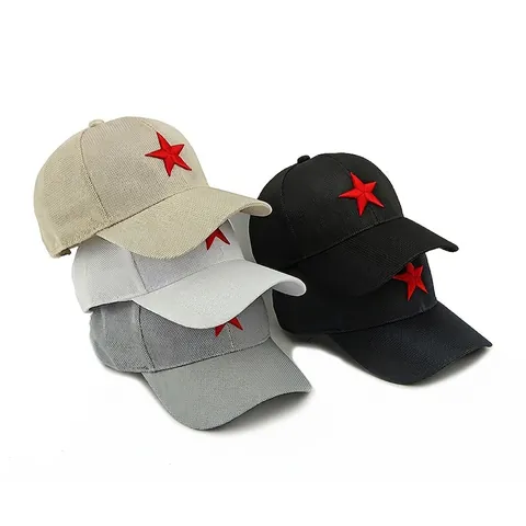 Berretto Da Baseball In Rete Traspirante Protezione Solare Ricamo Stella Rossa Regolabile Cappello Sportivo Per Uomini Donne