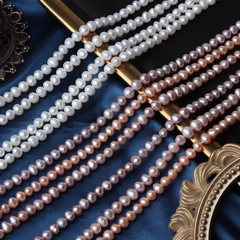 Süßwasserperles De Culture D'eau Douce Naturelles En Fil Pour La Fabrication De Bijoux DIY Accessoires Artisanat Multicolore