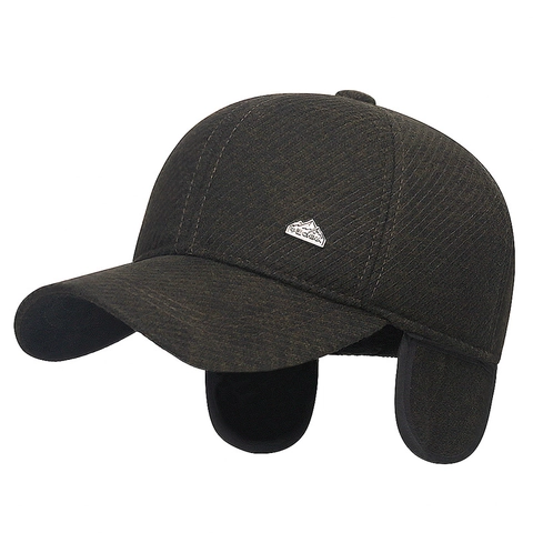 Herren Winter Baseballkappe Mit Ohrenklappen Fleecegefüttert Warm Verdickt Winddicht Verstellbar Outdoor