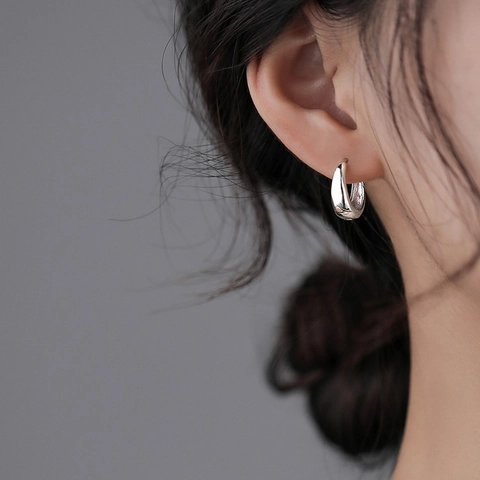 Pendientes De Aro Con Poste De Plata De Ley 925 Joyería De Cobre Redonda Geométrica Minimalista Para Mujeres