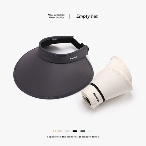 Ice Satin Empty Top Sun Hat Women UPF 50+ UV Protection Large Brim Foldable Breathable Summer Outdoor Visor