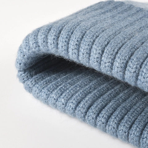 Gebreide Beanie Muts Ombre Gradiënt Geribbelde Cuff Winter Warm Core-Spun Garen Zacht Rekbaar Outdoor Voor Dames Heren