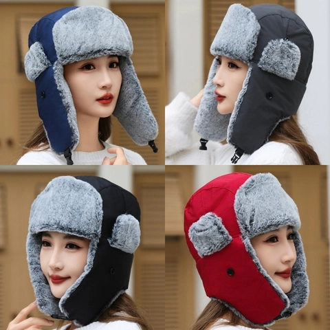 Cappello Da Cacciatore Invernale Foderato In Ecopelliccia Antivento Ushanka Berretto Da Aviatore Con Paraorecchie Termico Per Donne E Uomini