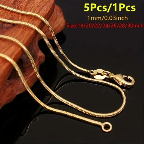 Fashion Snake Bone Chain Necklace Plated Copper Minimalist Jewelry Accessory For Men And Women Elegant Versatile Style