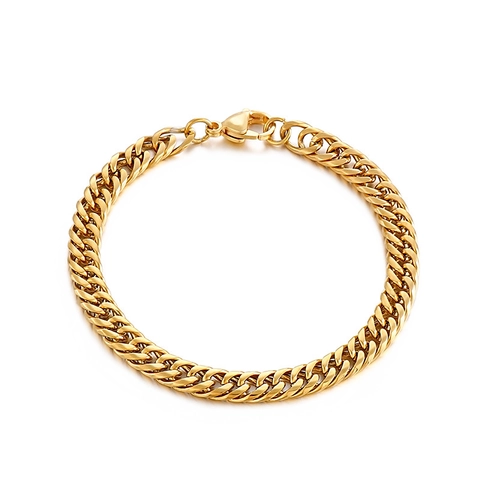 Cuban Link Chain Necklace Bracelet Stainless Steel Hip Hop Streetwear Rock Jewelry High Polish For Men Women