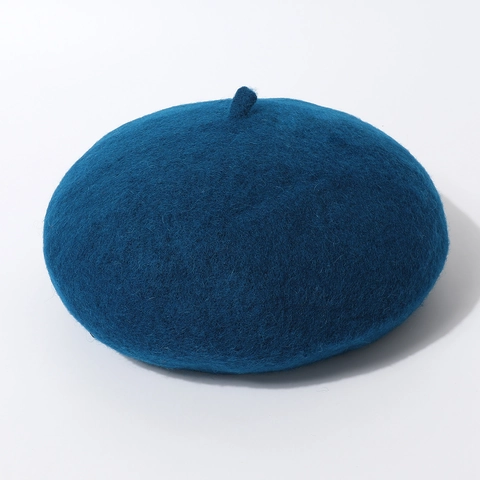 Berretto In Feltro Di Lana Stile Francese Donna Autunno Inverno Caldo Colore Solido Vintage Pittore Artista Cappello Regolabile