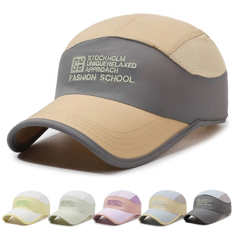 Cappellino Baseball Ricamo Stockholm Asciugatura Rapida Rete Traspirante Protezione Solare Regolabile Uomo Donna Unisex