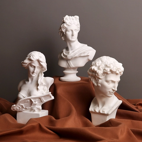 Nordische Griechische Römische Mythologie Büste Statue Harz Skulptur Für Zuhause Büro Dekor Kunst Skizze Schreibtisch Ornament