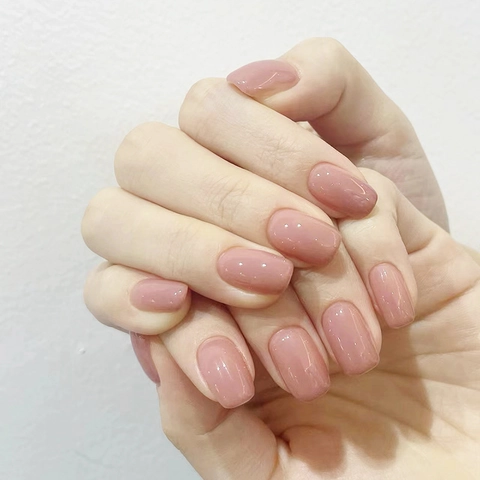 Unghie Finte Rosa Chiaro Lucide Forma Quadrata Punte Per Unghie Rimovibili Estensione Per Manicure Da Donna