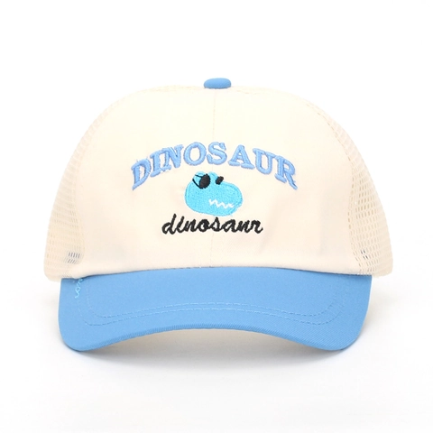 Kids Dinosaur Baseball Cap Embroidery Breathable Mesh Trucker Hat Adjustable Sun Hat For Boys Girls