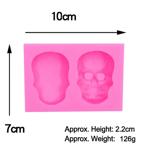Halloween Skull Crossbones Silicone Mold For Fondant Cake Chocolate DIY Soap Clay Resin Baking Decorative