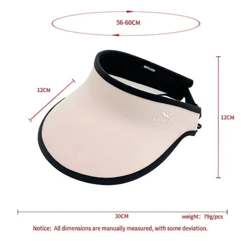 Women Sun Visor Hat Large Brim UV Protection Breathable Polyester Adjustable Seamless Outdoor Summer Fashion Open Top