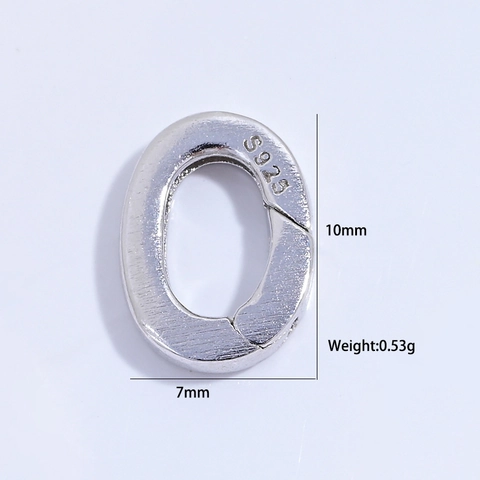 Chiusura a Molla Ovale in Argento Sterling 925 Connettore Universale per Fai da Te Bracciale di Perle Collana Gioielli SK80
