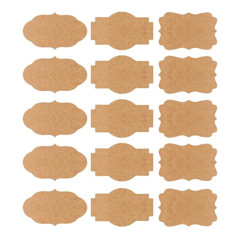 Etiquetas De Papel Kraft Blancas Autoadhesivas Pegatinas Para Escribir Marco Irregular Vintage Para Regalos Manualidades Scrapbooking