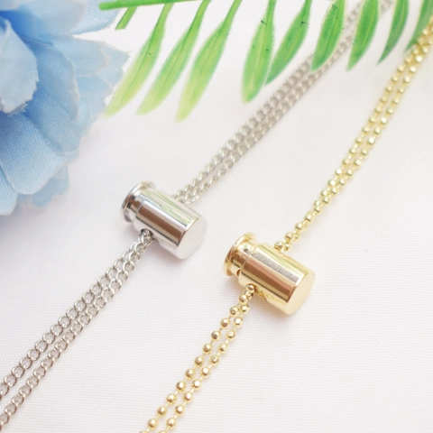 Verstelbare Sieraden Sluiting Koperen Veer Stopper Voor DIY Ketting Maken Kleurbehoud
