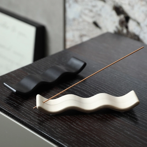 Minimalistischer Räucherstäbchenhalter Aus Keramik Wellenform Zen Dekor Moderner Aromatherapie Sockel Ornament Geschenk
