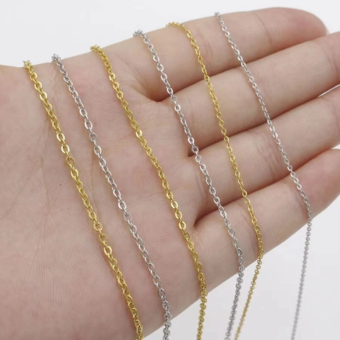 Stainless Steel Necklace Chain O Link Jewelry Making DIY Findings Vacuum Plated Gold Finish For Women Elegant Accessory