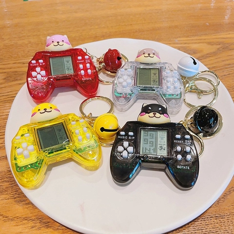 Mini Handheld Game Console Keychain Portable Retro Brick Game Toy For Kids Bag Pendant Plastic Cartoon Novelty Gift