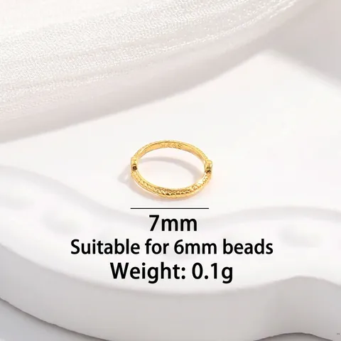 925 Sterling Silver Bead Frames Scalloped Spacer Rings Gold Plated Twisted Double Hole DIY Jewelry Making Findings Retro