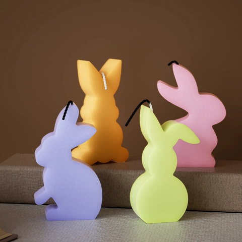 Easter Bunny 3D Silicone Mold For DIY Candle Plaster Resin Craft Cake Baking Soap Making Animal Shape Kitchen Tool