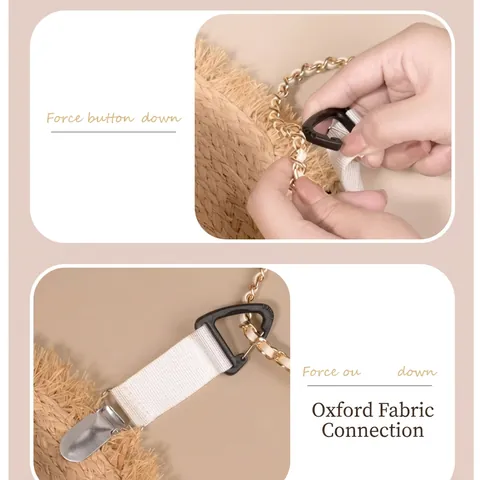 Clip Per Cappello Portatile Per Viaggi All'aperto Attacco Per Borsa Anti-Perdita Lega Fettuccia Elastica Unisex