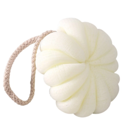 Grande Éponge De Bain Pouf De Douche En Maille Boule De Bain Exfoliante Douce Avec Corde Suspendue