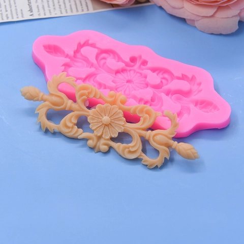 Barok Bloemen Reliëf Siliconen Mal Vintage Blad Fondant Taart Decoreren Tool DIY Chocolade Handgemaakte Zeep Ambachtelijke