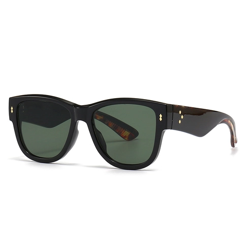 Gafas de Sol Vintage Ojo de Gato para Mujer Hombre Montura PC Protección UV400 Lente de Plástico Negro Té Trendy INS Street Style
