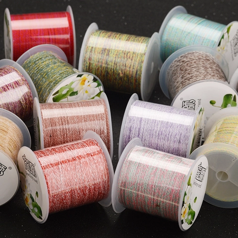 Cordon De Bijoux Tressé À Trois Brins Fil De Coton Plat Corde Multicolore Pour DIY Bracelet Collier Tissage Matériel D'artisanat Résistant À L'usure