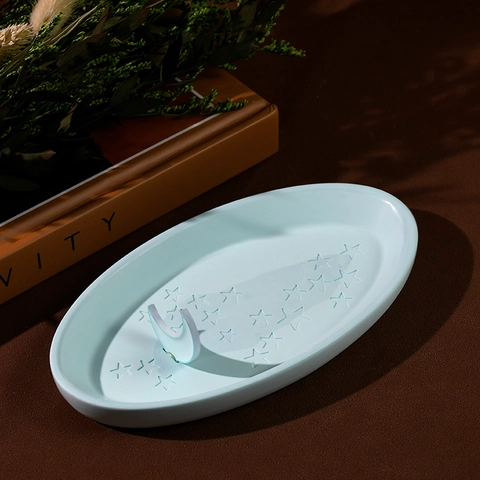 Silicone Mold DIY Star Moon Tray Oval Storage Plate Crescent Accessory For Epoxy Resin Plaster Candle Casting Crafting