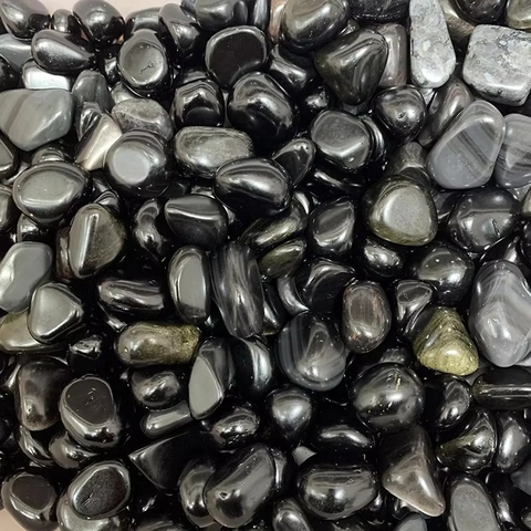 Pietre Burattate Di Cristallo Nero Naturale Rocce Grezze Lucidate Decorazione Casa Paesaggistica Acquario Pietre Per Vasi Da Fiori