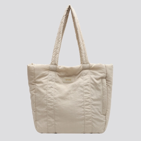 Quilted Nylon Tote Bag Large Capacity Padded Shoulder Handbag Women Daily Commute School Travel Casual Puffer Style