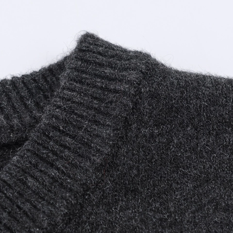 Women Knitted Cardigan Round Neck Long Sleeve Button Up Sweater With Bow Embroidery Sweet Soft Dark Grey Knitwear