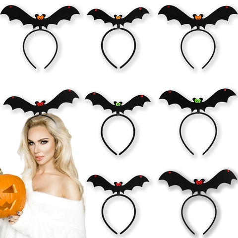 Cerchietto Per Capelli Pipistrello Di Halloween E Montatura Per Occhiali Plastica Feltro Ala Design Accessorio Costume