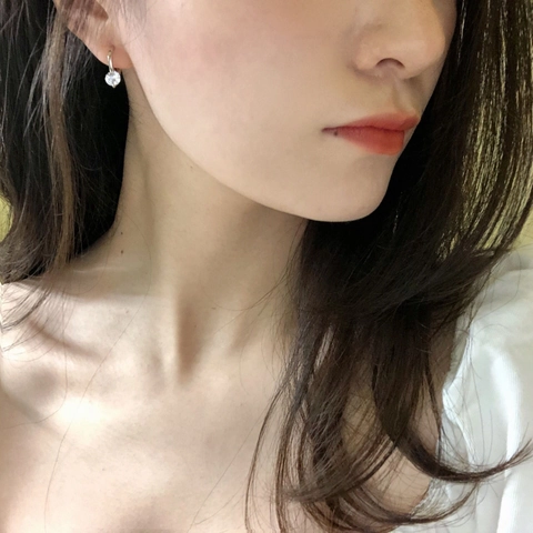 Zircon Hoop Earrings Minimalist Alloy Geometric Ear Buckles With 925 Sterling Silver Earring Post For Women Fashion