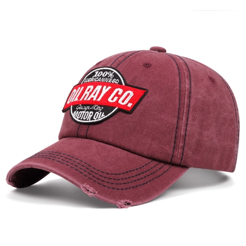 Berretto Da Baseball In Cotone Lavato Vintage Retrò Patch Ricamata Distressed Cappello Da Sole Regolabile Uomo Donna