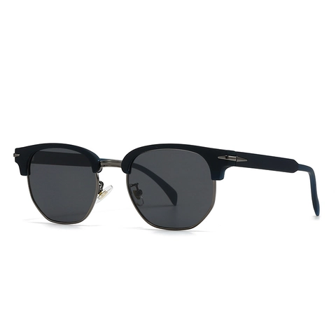 Gafas de Sol Polarizadas para Hombre Cuadradas Clásicas Protección UV400 Montura PC Vintage Browline para Conducir Actividad al Aire Libre