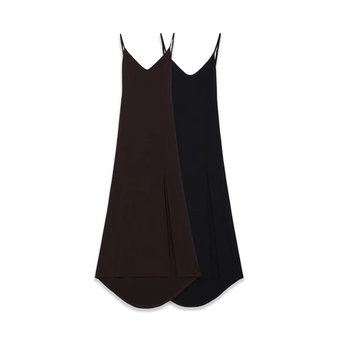 Women Maxi Slip Dress Polyester V Neck Sleeveless Backless High Slit Elegant Party Casual Long Dress For Women