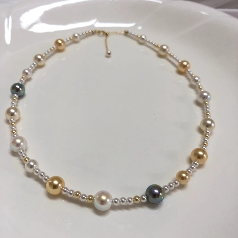 Collana di Perle Artificiali Multicolore Caramella Fatta a Mano per Donna Gioielli con Catena di Clavicola in Cristallo Artificiale in Argento Sterling 925