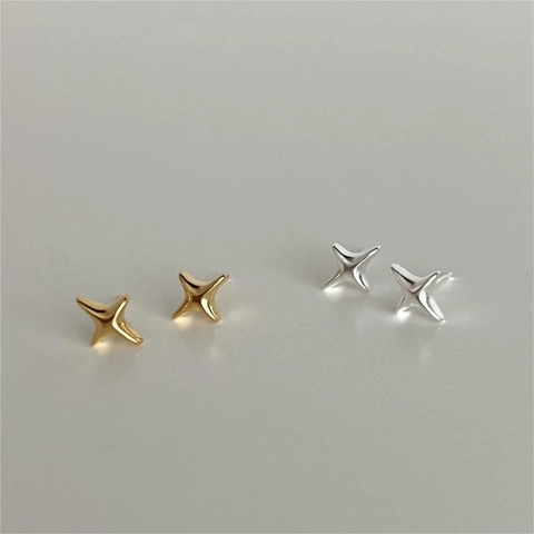 Pendientes De Botón De Estrella De Plata De Ley 925 Joyería Geométrica Minimalista De Estrella Para Mujer Estilo Pequeño Y Delicado